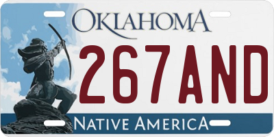 OK license plate 267AND