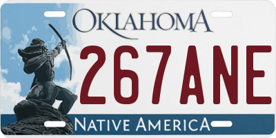 OK license plate 267ANE