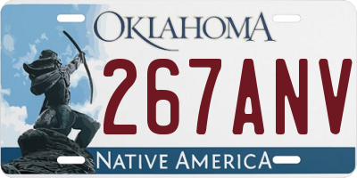 OK license plate 267ANV