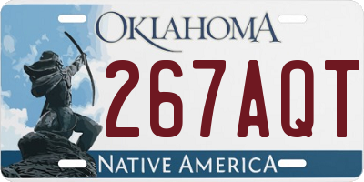 OK license plate 267AQT