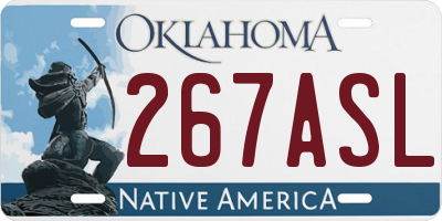 OK license plate 267ASL