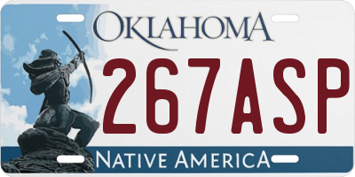 OK license plate 267ASP