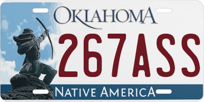 OK license plate 267ASS