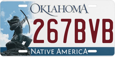 OK license plate 267BVB