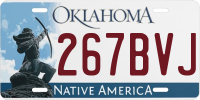 OK license plate 267BVJ