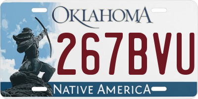OK license plate 267BVU