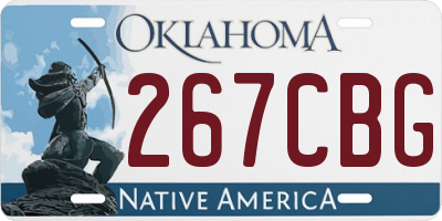 OK license plate 267CBG