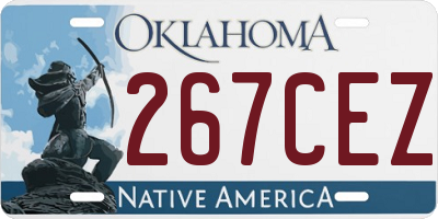 OK license plate 267CEZ