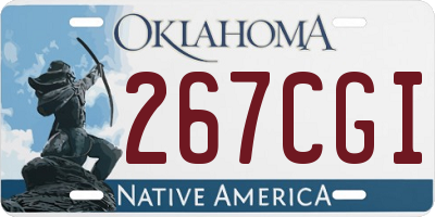 OK license plate 267CGI