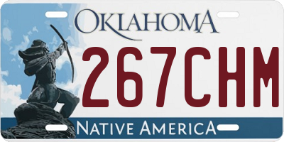 OK license plate 267CHM