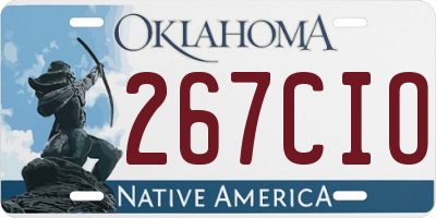 OK license plate 267CIO