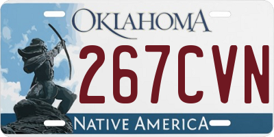 OK license plate 267CVN