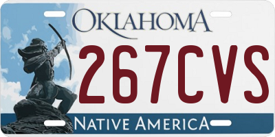 OK license plate 267CVS