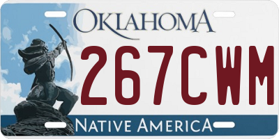 OK license plate 267CWM