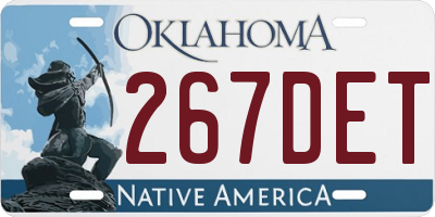 OK license plate 267DET