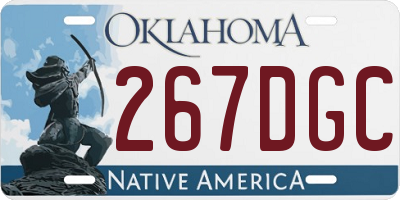 OK license plate 267DGC