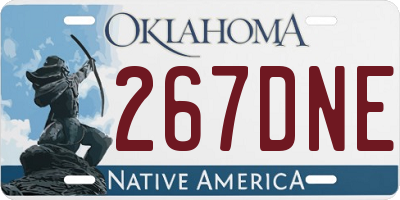 OK license plate 267DNE