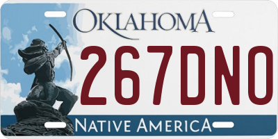 OK license plate 267DNO