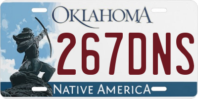 OK license plate 267DNS