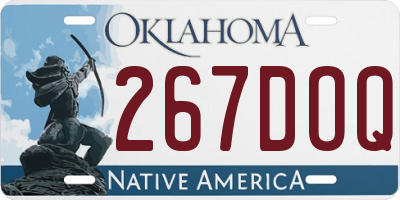 OK license plate 267DOQ
