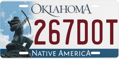 OK license plate 267DOT