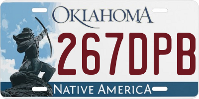 OK license plate 267DPB