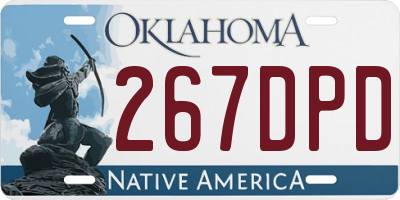 OK license plate 267DPD