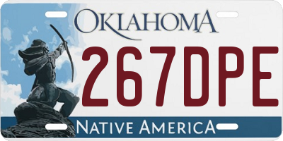 OK license plate 267DPE