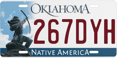 OK license plate 267DYH