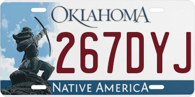 OK license plate 267DYJ