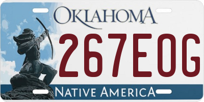 OK license plate 267EOG