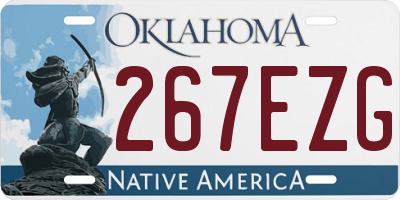 OK license plate 267EZG