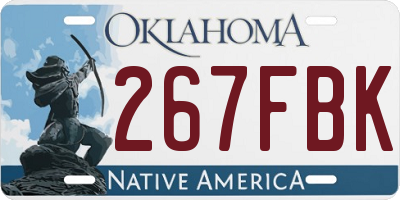 OK license plate 267FBK