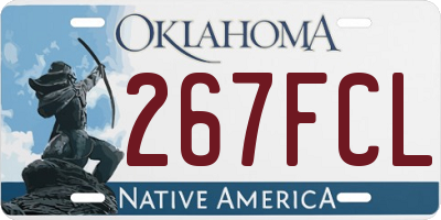 OK license plate 267FCL