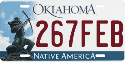 OK license plate 267FEB