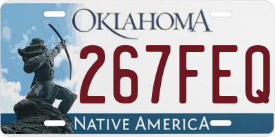 OK license plate 267FEQ