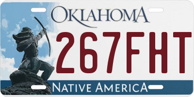 OK license plate 267FHT