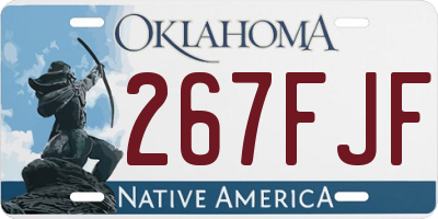 OK license plate 267FJF