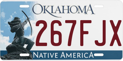 OK license plate 267FJX