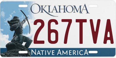 OK license plate 267TVA
