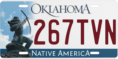 OK license plate 267TVN
