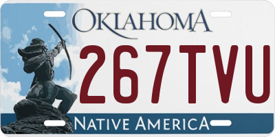 OK license plate 267TVU