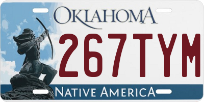 OK license plate 267TYM