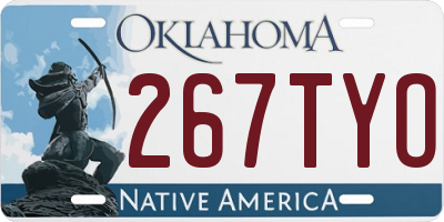 OK license plate 267TYO