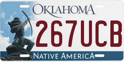 OK license plate 267UCB