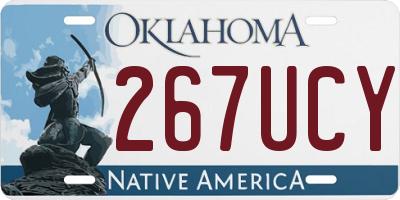 OK license plate 267UCY