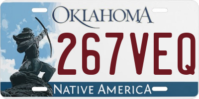 OK license plate 267VEQ