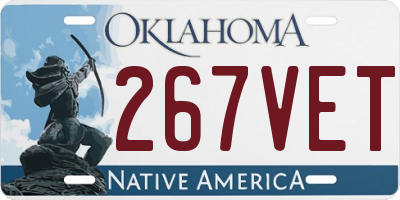 OK license plate 267VET