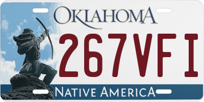 OK license plate 267VFI