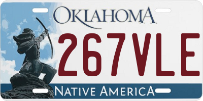OK license plate 267VLE
